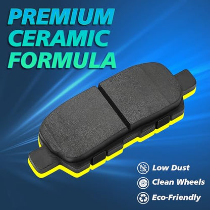 HARUMA D905 Rear Ceramic Brake Pads, 4PCS - size: HBKP8001