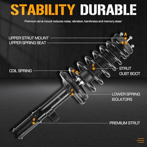 Rear Struts Fit for Toyota Camry 2.2L 1997-2001, for Solara 1999-2003 - size: Rear Struts +Sway Bar End Links 4pc