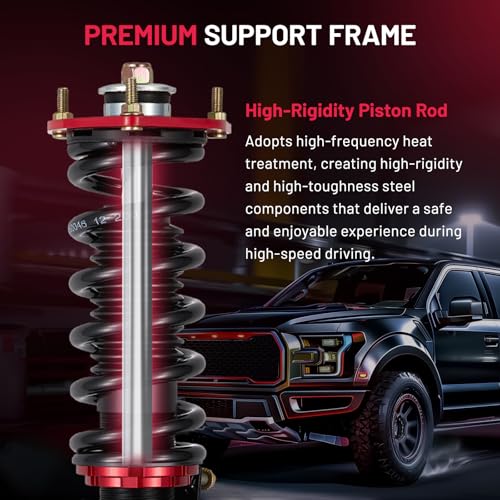 BDFHYK Coilovers Compatible with Nissan 350Z 2003-2009, Compatible with INFINITI G35 2003-2007, Shock Absorber Replacement 4 PCS, Adjustable Height Coilovers Suspension Kit Lowering Kit, Red - style: Nissan 350Z 2003-2007