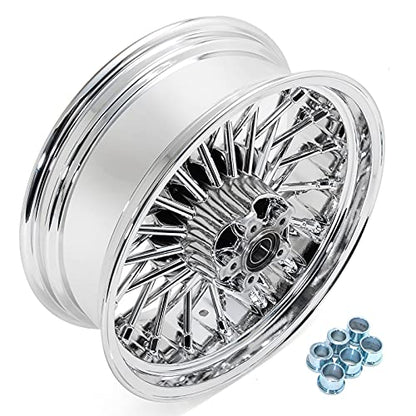 TOFR 21x3.5 16x5.5 Chrome Front Rear Wheels For Harley Dyna FXDB FXD 08-17 - color: 21x3.5 16x5.5 Chrome, size: Dyna 2008-2017