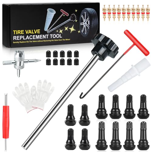 Lettry 38Pcs Tire Valve Stem Core Tool Kit for Car Truck ATV Lawn Mower