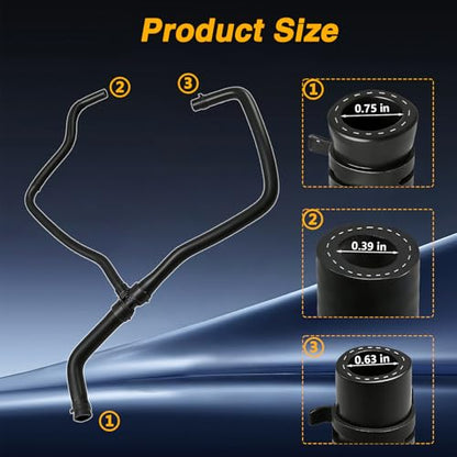HVAC Heater Hose Heater Supply Hose Compatible with Chrysler 300 2011-2020, Dodge Charger 2011-2021, Dodge Challenger 2011-2021 Replace# 55038163AI 55038163AE
