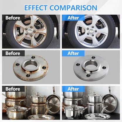 Eascor Wheel Hub Cleaning Tool, Wheel Hub Resurfacing Kit, Wheel Stud Cleaner, Quick Rust Removal for Lug Studs and Rotors, Fits 1/2” Wrenches Or Electric Drill, Automotive Maintenance Tool1