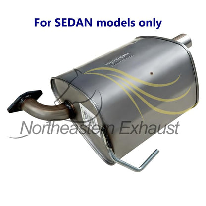Northeastern Exhaust | Stainless Steel - Exhaust Muffler and Resonator Pipe Assembly Compatible for Subaru Impreza 2012-2016 2.0L SEDAN - Includes Clamp, Gaskets, and Bolts Spring
