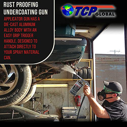 TCP Global Air Undercoating Spray Gun - Pneumatic Automotive Sprayer - size: Standard Nozzle