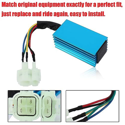 Racing 6 Pins AC CDI Box for GY6 50cc - 70cc 80cc 90cc 110cc 125cc 150cc Scooter 4-Stroke Engine ATV Go Kart Moped Quad Pit Dirt Mini Pocket Bike Chopper 6-Pin 139QMB 152QMI 157QMJ - size: 6 pin