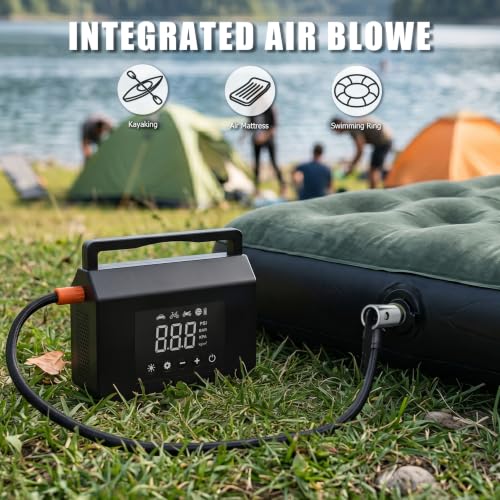 Car Battery Jump Starter with Air Compressor, 4000A Tire Inflator Portable