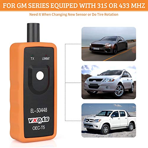 VXDAS EL-50448 TPMS Reset Tool for GM Tire Pressure Monitor Sensor TPMS Relearn Tool for Buick Chevy Cadillac GMC Series Vehicles 2026 Edition OEC T5