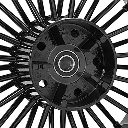 TOFR 18x5.5 Rear Fat King Spoke Wheel Rim For Harley Touring Bagger 09-25 - color: Gloss Black, size: Rear:18x5.5