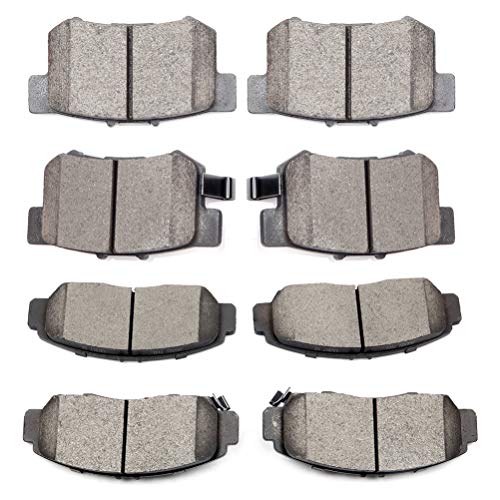 Ceramic Brake Pads Kits SCITOO Fit For Honda For Accord 3.0L 2003-2007 - size: Front D787 & Rear D537