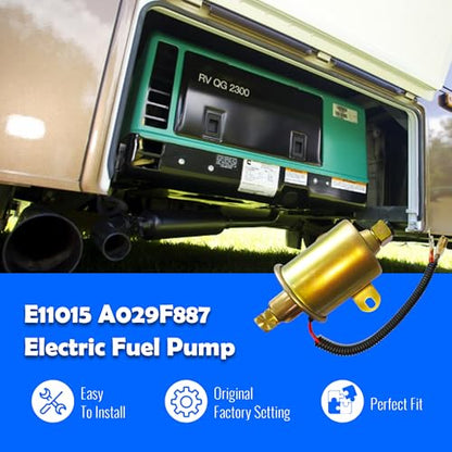 Electric Fuel Pump E11015 A029F887 Compatible with Cummins Onan - size: E11015