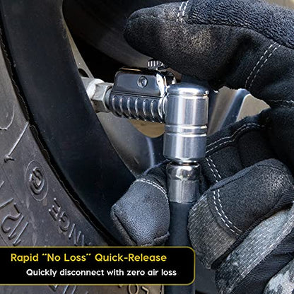 JACO Lightning L2X Quick-Connect Locking Tire Inflator Air Chuck Attachment - style: 90 Degree Head
