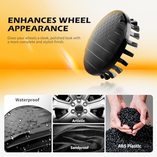 DREAMOTOR 3 1/4 inches=83MM Wheel Center Caps-Outer 83MM, Inner 73MM - 4PCS - color: Black