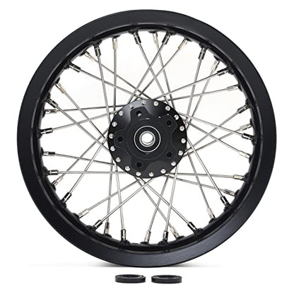 TOFR CNC 12"x2.15" Rear Wheel Rim Hub for Sur-ron Surron Light Bee X LBX - color: Black, size: 12" Rear