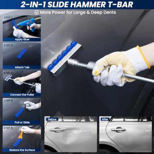 Car Dent Puller Kit 158PCS, Paintless Dent Repair Kit for Car
