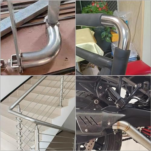 GASHER 1PCS 45 Degree Aluminum Alloy Tube Intercooler Pipe Air Intake Tube 3.5"OD, Leg Length 4" (100mm) - color: 45 degree, size: 3.5"OD (1 PC)
