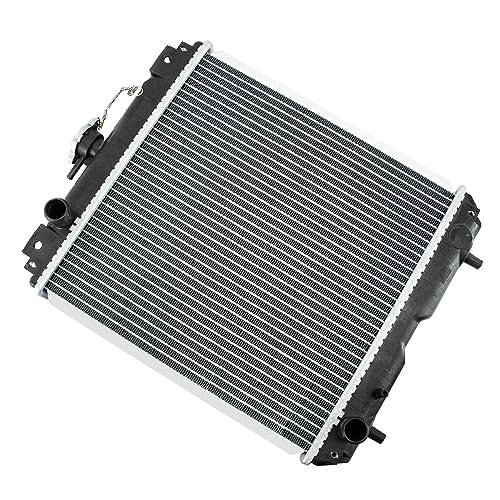 OE# 6C120-58502 6C170-58521 6C120-58500 Radiator Replacement for Kubota Tractor B7410D B7500D B7500DTN B7500HSD B7510D B7510DN B7510HSD B7510HSDTR B7610HSD, 2 Row Aluminium Core - size: 6C120-58502