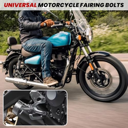 M5 M6 Stainless Steel Motorcycle Fairing Bolts, 177Pcs - color: Colorful