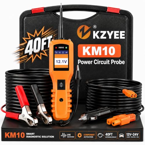 KZYEE KM10 Power Circuit Probe Tester with Live Waveform Display - color: Red-Orange