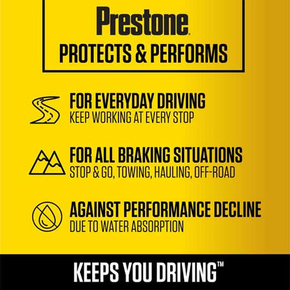 Prestone AS401Y Brake Fluid DOT 3, 32 fl oz., Pack of 12