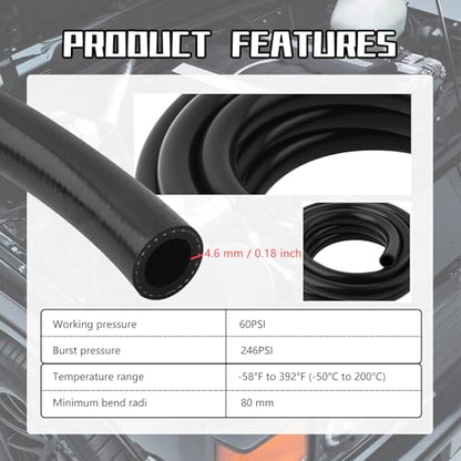 9.84Ft 5/8 Heater Hose,Flexible Heater Coolant Hose with ID 16mm & OD 24mm - color: 5/8 in