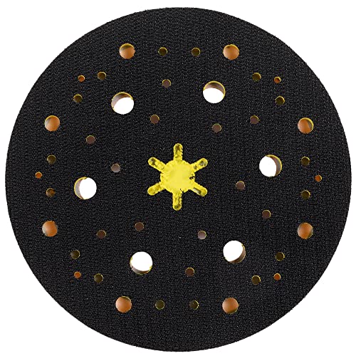 6 inch with 48 Holes Hook and Loop Backing Pad for Air Sander Polisher, 5/16"-24 Thread Max 13000RPM, Pack of 1 - color: Hook and Loop, size: 6 inch 5/16"-24 Thread with 48 holes
