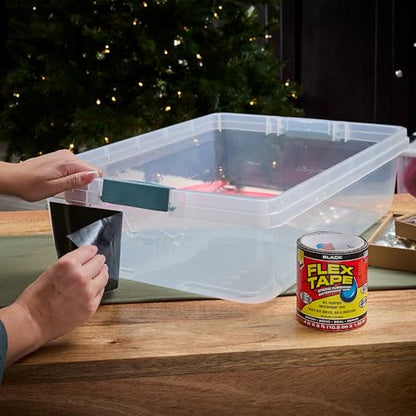 Flex Tape Strong Rubberized Waterproof Tape, Black, 4 in x 5 ft, 1-Pack