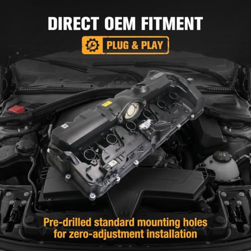 Replace 11127552281 Engine Valve Cover - Compatible with BMW Vehicles - 2.5L, 3.0L - 125i, 128i, 130i, 323i, 328i, 525i, 528i, 530i, X3, X5, Z4 - E60 E70 E82 E83 E84 E89 E90 E92