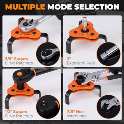 3-Jaw Adjustable Oil Filter Wrench Set