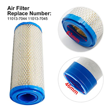 laffoonparts 11013-7044 Air Filter Replacement for Kawasaki FX651V FX691V FX730V FX751V FX801V FX850V FX1000V 4 Cycle Engine Replace#11013-7045 with 49065-7007 Oil Filter