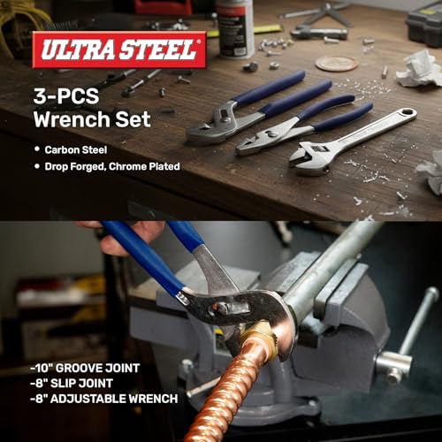 10PC Wrench and Plier Set, Heat Treated Carbon Steel