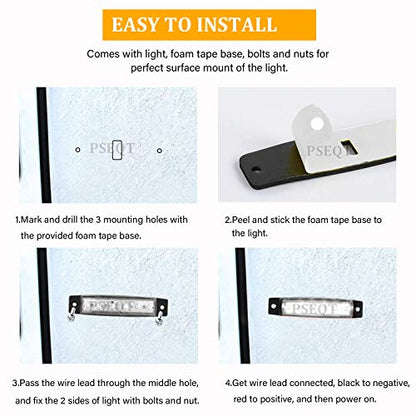 PSEQT 10 Pcs LED Rock Strip Lights Car Underglow Wheel Fender Well Lighting Kits Waterproof for Golf Cart Wrangler Offroad Truck RV UTV ATV Snowmobile (White) - color: White
