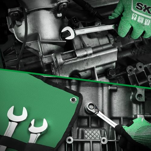 SK Reversible Ratcheting Wrench Set, Combination Wrenches, Metric 16-Piece - size: Metirc, 16-Piece