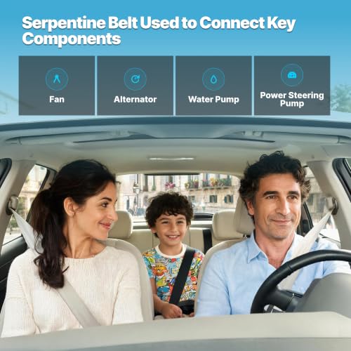 6PK2345 Serpentine Belt Compatible with Chevrolet Express Silverado - size: 6PK2345-2345mm
