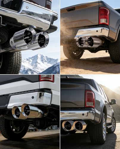 4 inch dual exhaust tip,4Inch Inlet 6inch outlet 15" Long Tail Pipe - size: 4TO6