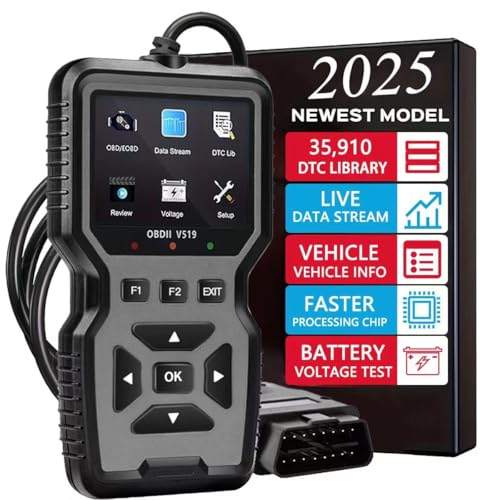 OBD2 Scanner Diagnostic Tool - Check Engine Light Code Reader, Reset Function, Data Stream, I/M Readiness, Full Features, Modes 6 & 8, for All 1996+ Vehicles - color: Gray
