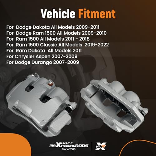 maXpeedingrods for 18-B5055 18-B5054 Front Disc Brake Calipers for Ram 1500 - size: 18-B5055+18-B5054