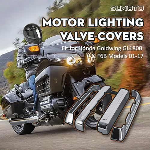 SLMOTO Lighting Engine Valve Covers Trim Fit For Honda Goldwing GL1800 F6B