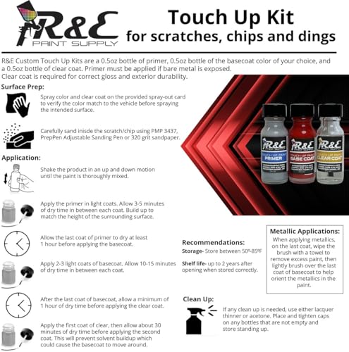 Automotive Paint for Kawasaki Jet White, Touch Up Kit (Pack of 3) - style: Touch Up Kit (Pack of 3)