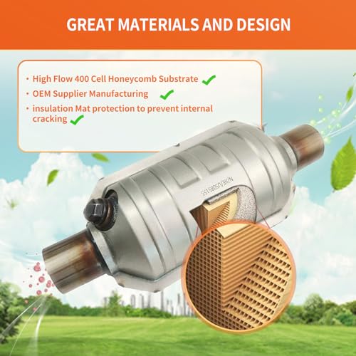 Rear Catalytic Converter Compatible with Lexus RX300 1999-2003, Toyota Highlander 2001-2003 3.0L V6 (EPA Compliant) - size: for Toyota Highlander 01-03 3.0L Rear