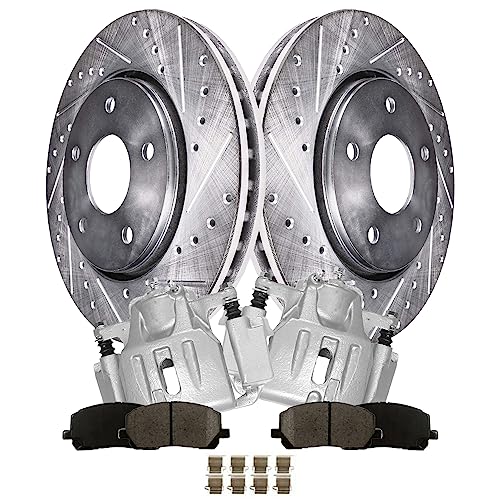Detroit Axle - 6pc Front Brake Kit for 2001-2007 Toyota Highlander - size: 6BPR47535/kit