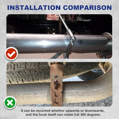 3" Universal Exhaust Clamp with Hanger,Made of Heavy-Duty Steel Clamp with Rear Muffler Hanger Exhaust Pipe,Exhaust System Hanger Car Truck Exhaust Pipe,2PCS (2Pcs 3 Inch) - size: 2Pcs 3.0Inch