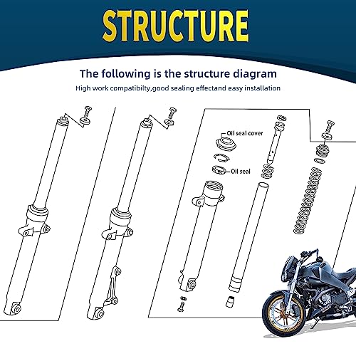 43mm Fork Seal Kit for Yamaha FZ6 YZF-R1 MT01 FZS1000, 5VX-2314500 - size: 43x55X11