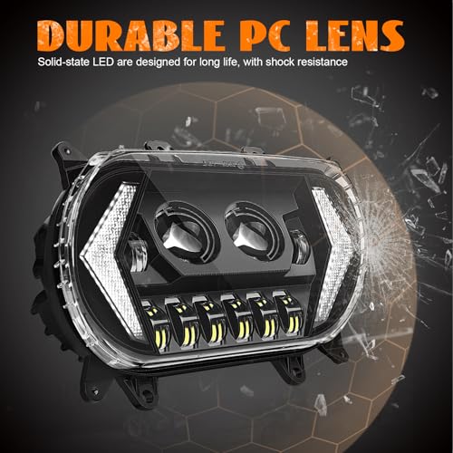 120W Road Glide Led Headlight Super Bright Front Headlamp High Low Beam w/Turn Signal Light DRL Fit for 2015-2023 Harley Touring Road Glide FLTR Models 2024 FLTRK FLTRT