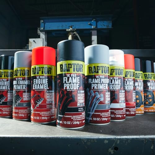 RAPTOR Flameproof Automotive Body Paint, Professional Grade, Flat Black - color: Satin Clear