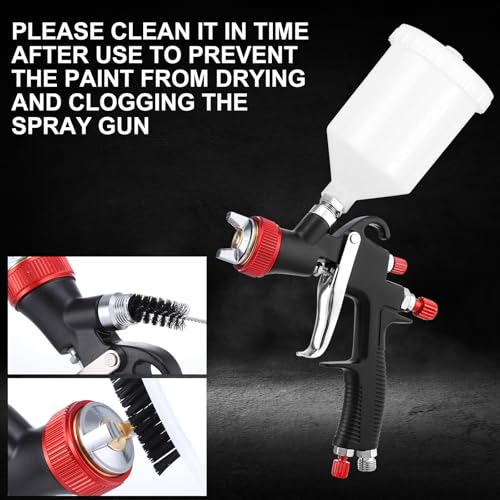 R500 Lvlp Air Spray Gun Kit, 4 Nozzles, 600Ml Cup