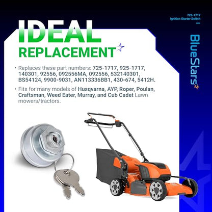 BlueStars 725-1717 925-1717 Ignition Starter Switch - for Craftsman - size: 725-1717 - 7 Terminals