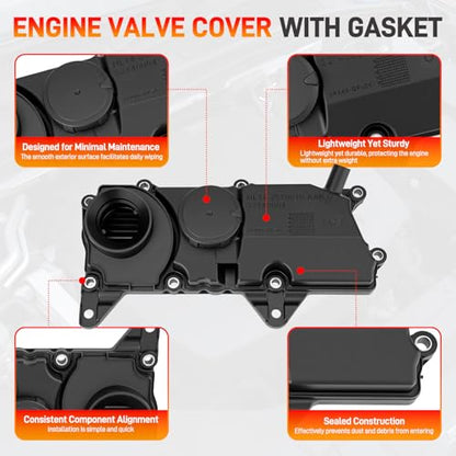 32140004 PCV Valve Oil Trap Engine Valve Cover with Gasket