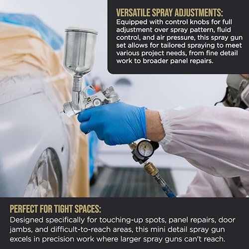 TCP Global Automotive HVLP Spray Gun - 1.2mm Fluid Tip Gravity Feed - size: 1.2mm