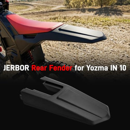 JERBOR Rear Fender for Yozma IN 10/IN 10 Pro, Upgraded Thickened PP Plastic Back Mud Guard Protector Dirt Bike, Wear-Resistant Splash Mudguard Panel, Off-Road Accessories Parts for Yozma